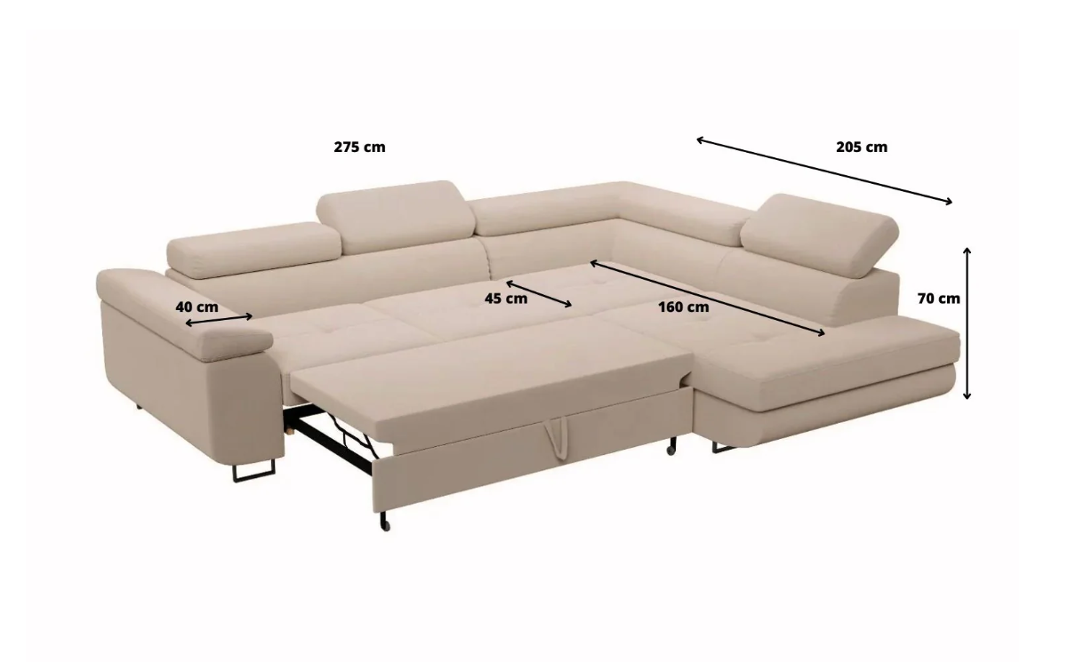 Canapé d'angle MOLLY