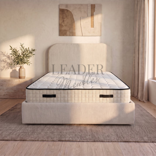 Cadre de lit Alba + Sommier tapissier inclus | Leader Meubles