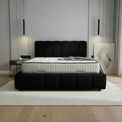Lit coffre Bubble Dallas noir 140x190 |  Leader Meubles