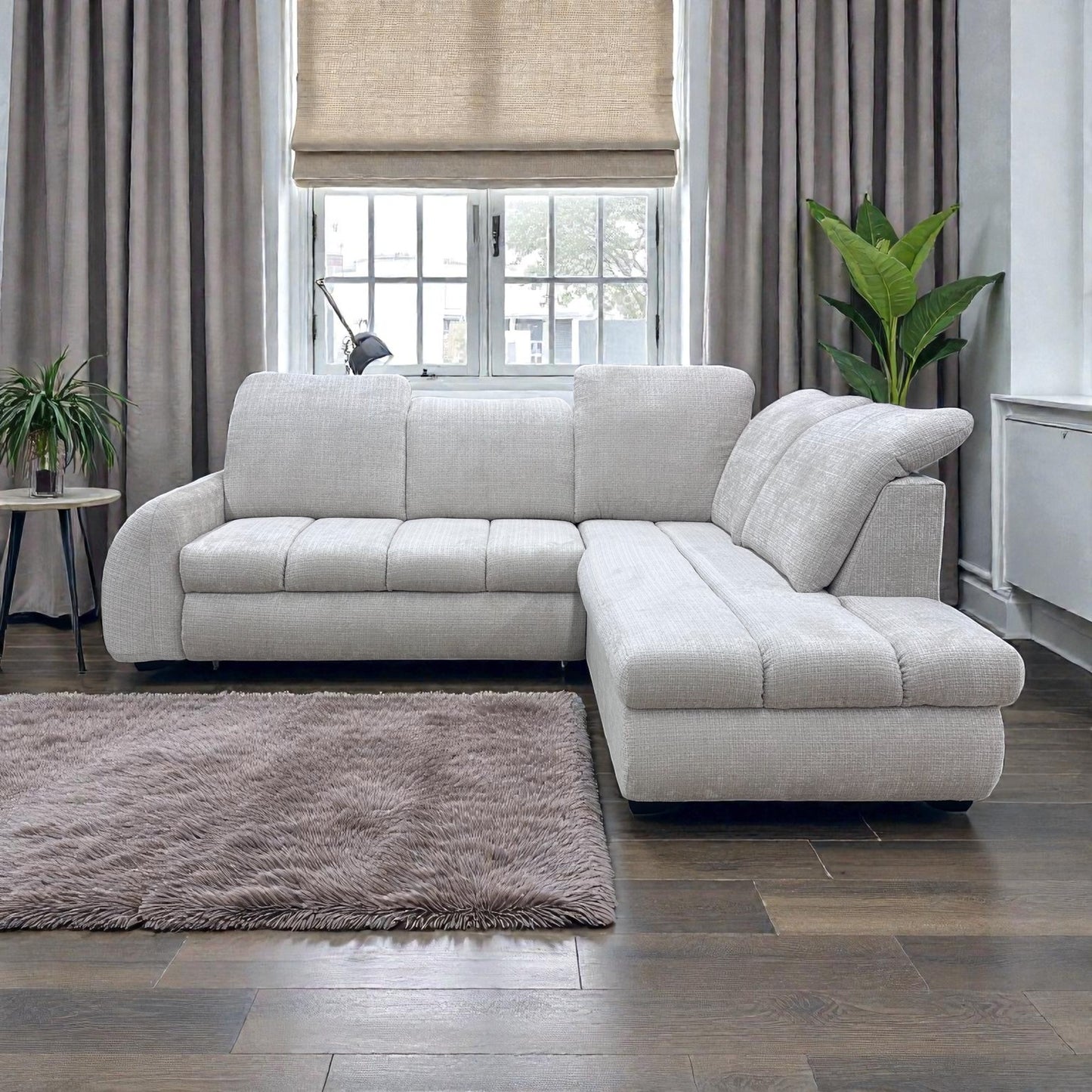 Canapé d'angle HONNY, convertible, coffre