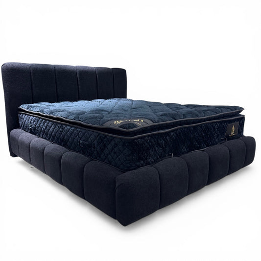 Lit coffre Bubble Dallas noir 160x200 |  Leader Meubles