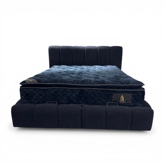 Lit coffre Bubble Dallas noir 160x200 |  Leader Meubles