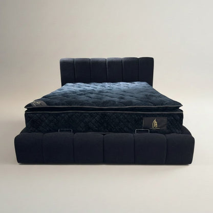 Lit coffre Bubble Dallas noir 180x200 |  Leader Meubles