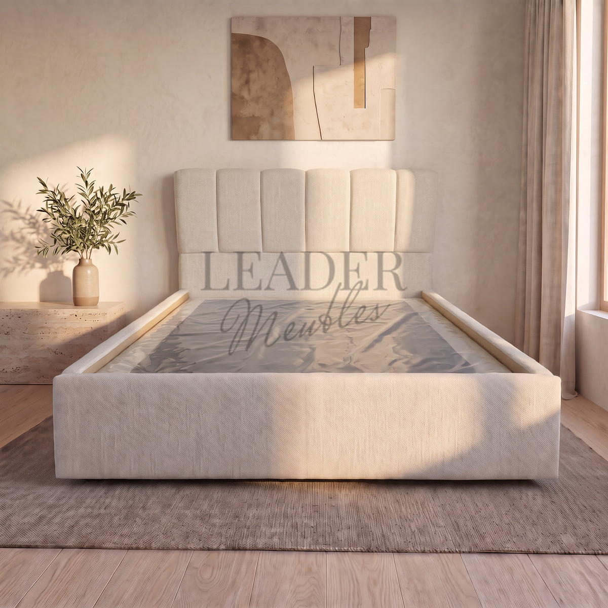 Cadre de lit Julia + Sommier tapissier inclus |  Leader Meubles