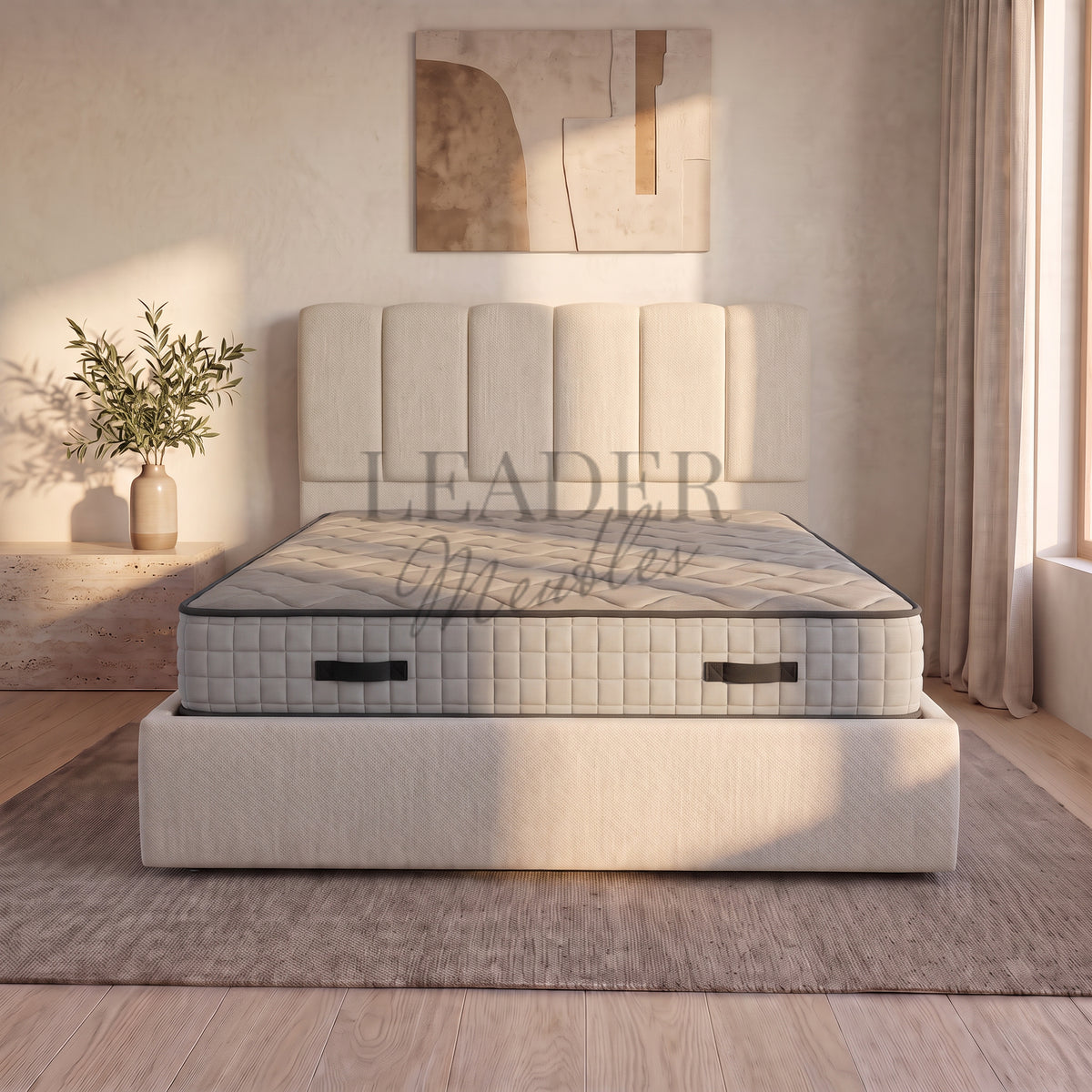 Cadre de lit Julia + Sommier tapissier inclus |  Leader Meubles