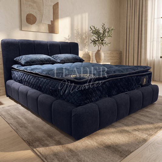 Lit coffre Bubble Dallas noir 140x190 |  Leader Meubles