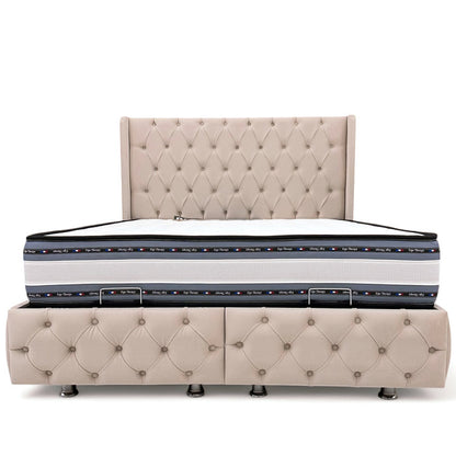 Lit coffre Veneto full-capitonné 160x200