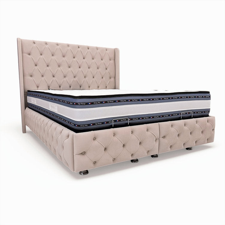 Lit coffre Veneto full-capitonné 160x200