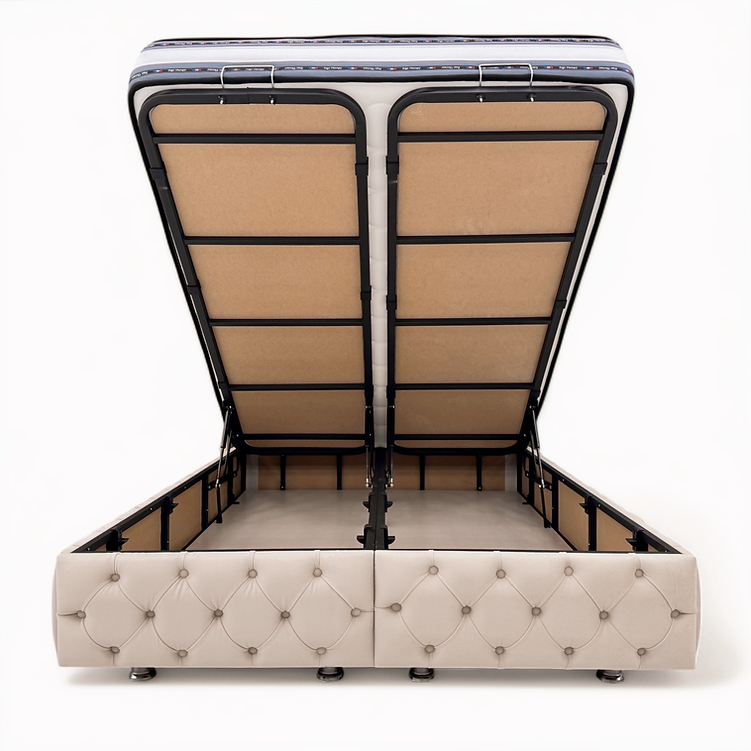 Lit coffre Veneto full-capitonné 160x200