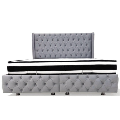 Lit coffre Veneto full-capitonné 160x200